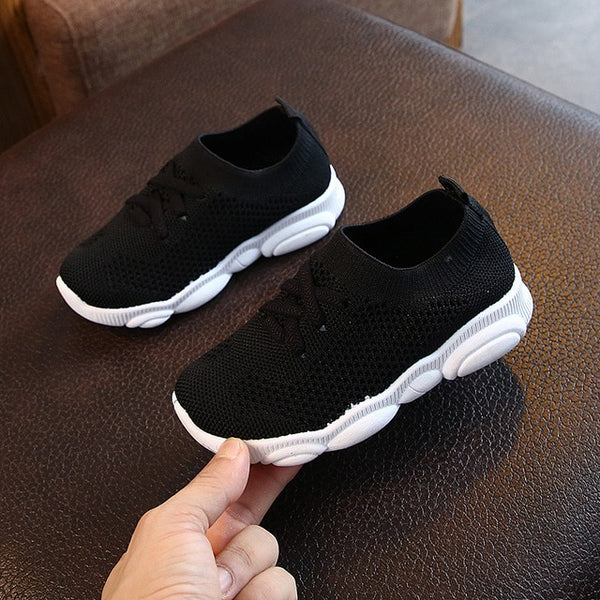 New Baby Sneakers 2020 Fashion Children's Flat Shoes Baby Kids Girls Shoes Stretch Breathable Mesh Sports Running Shoes