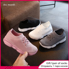 New Baby Sneakers 2020 Fashion Children's Flat Shoes Baby Kids Girls Shoes Stretch Breathable Mesh Sports Running Shoes - shoedesk